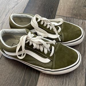Dark olive green vans